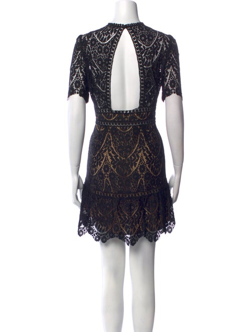 Saylor Lace Pattern Mini Dress