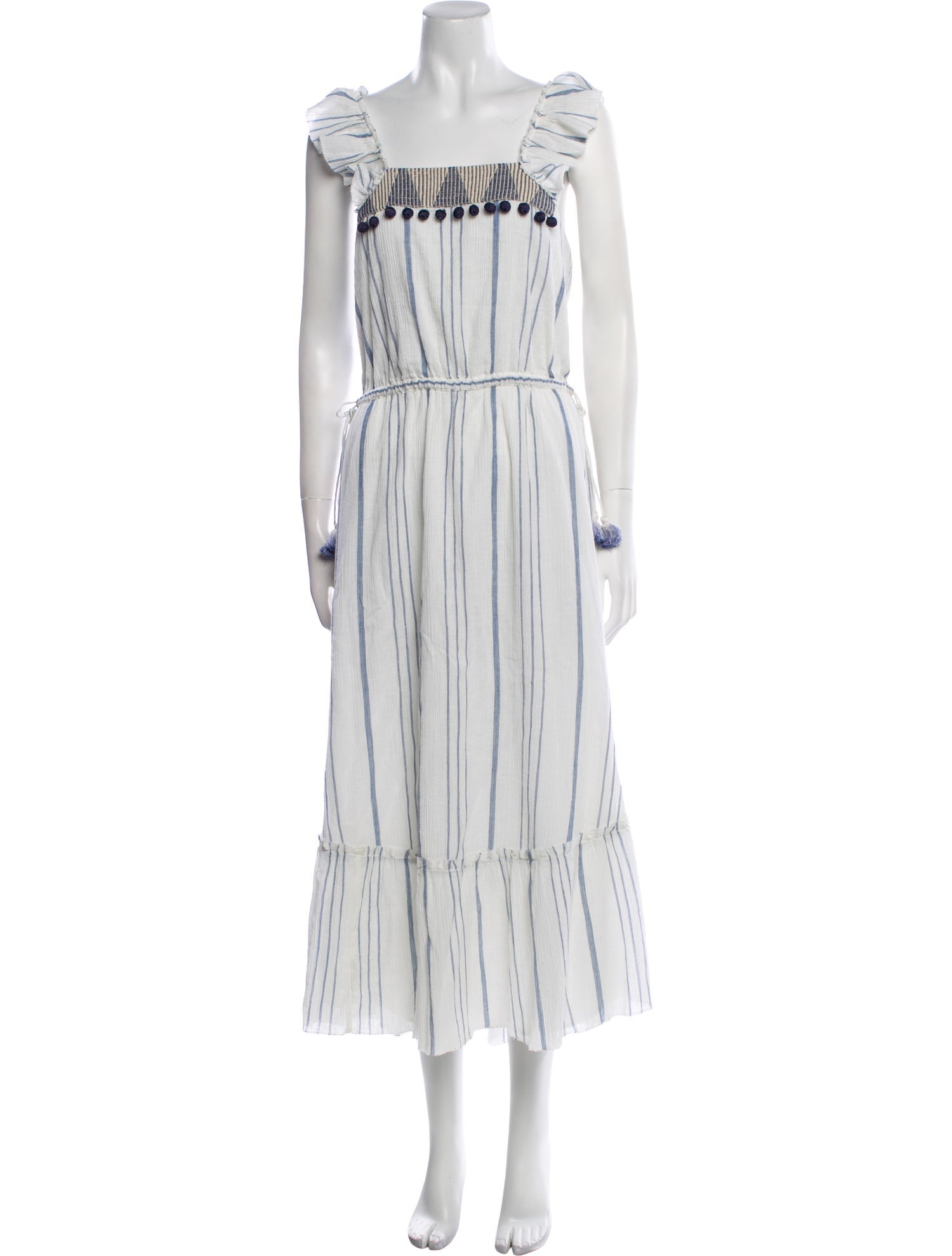 Saylor Striped Midi Length Dress
