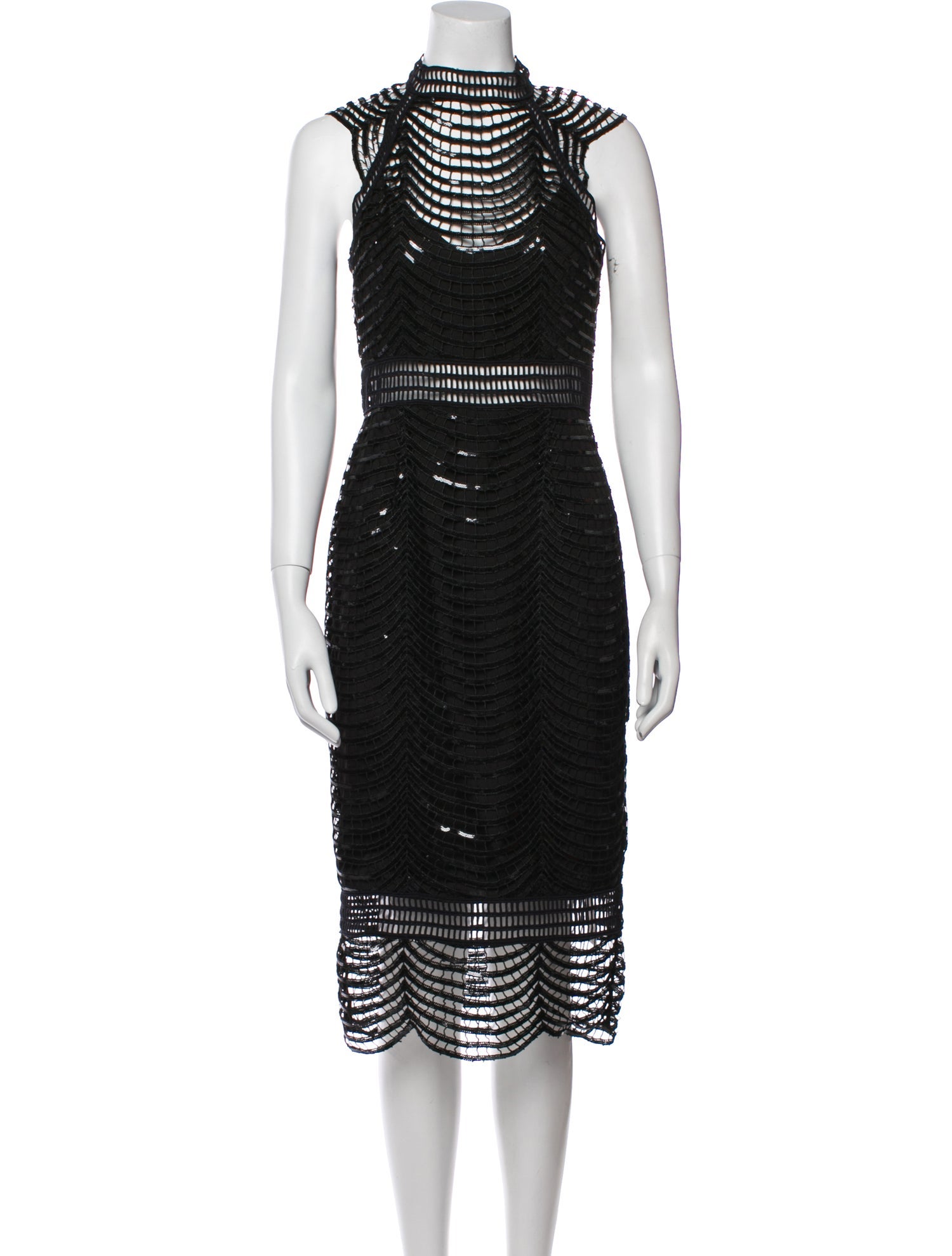 Saylor Mock Neck Knee-Length Dress