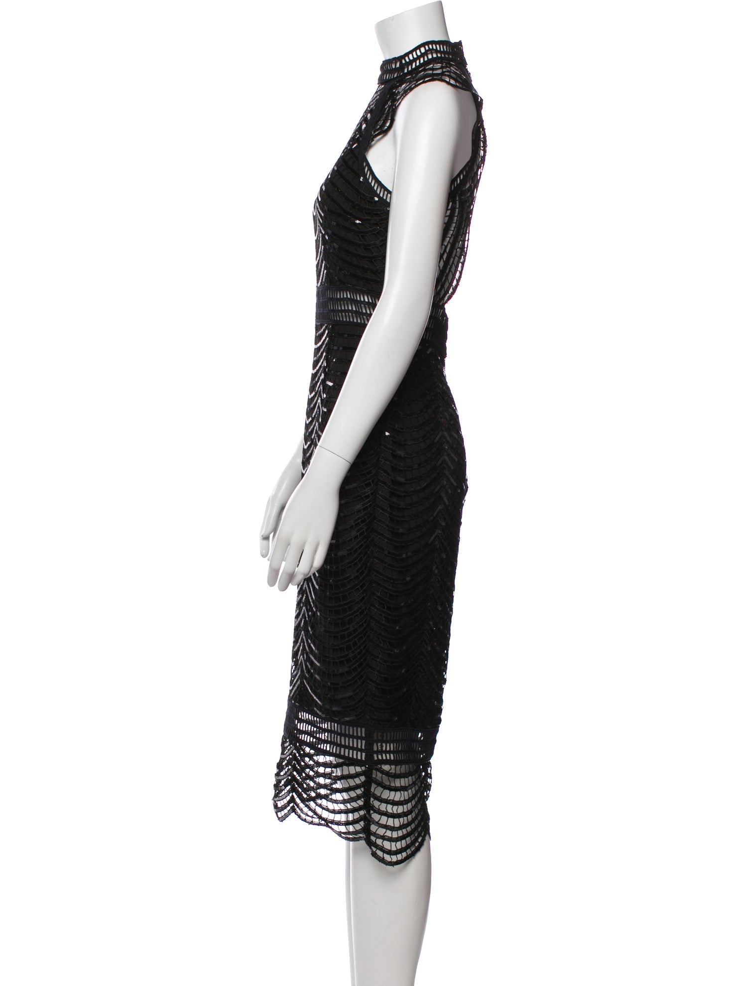 Saylor Mock Neck Knee-Length Dress