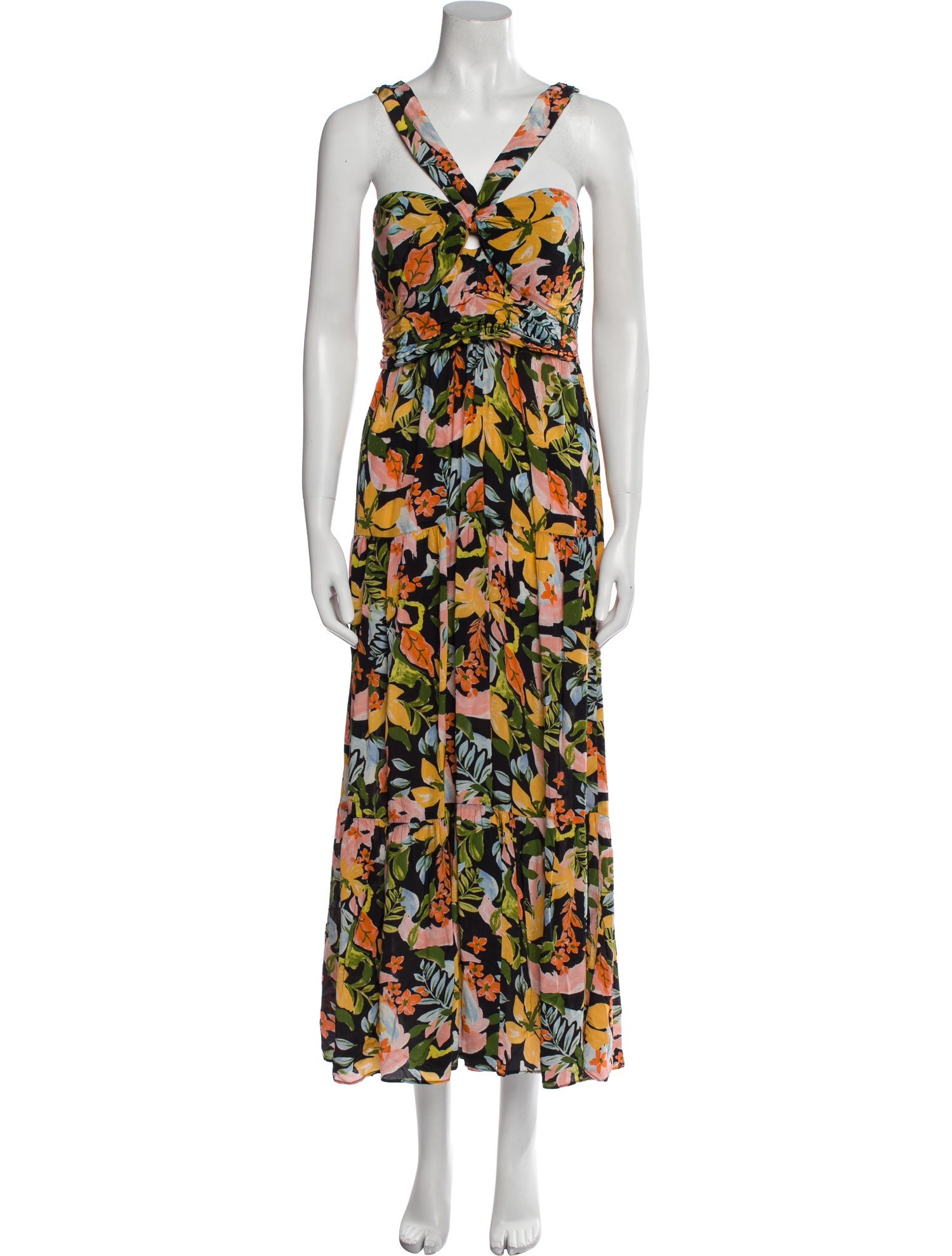 Saylor Floral Print Long Dress