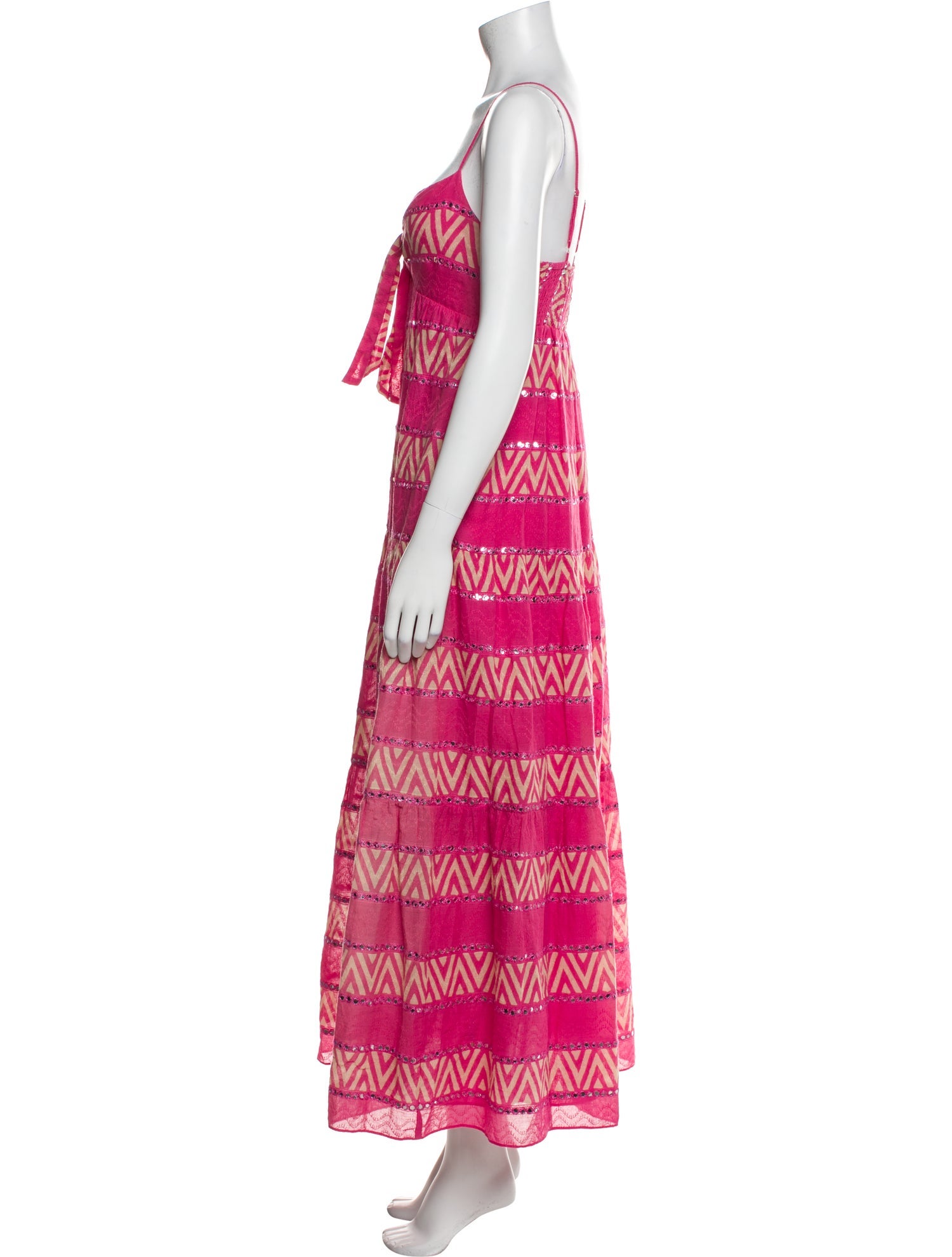 Saylor Printed Long Dress w/ Tags
