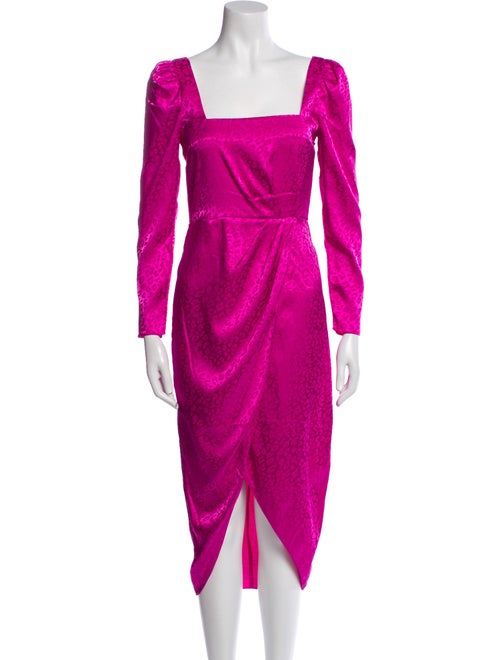 Saylor Square Neckline Midi Length Dress