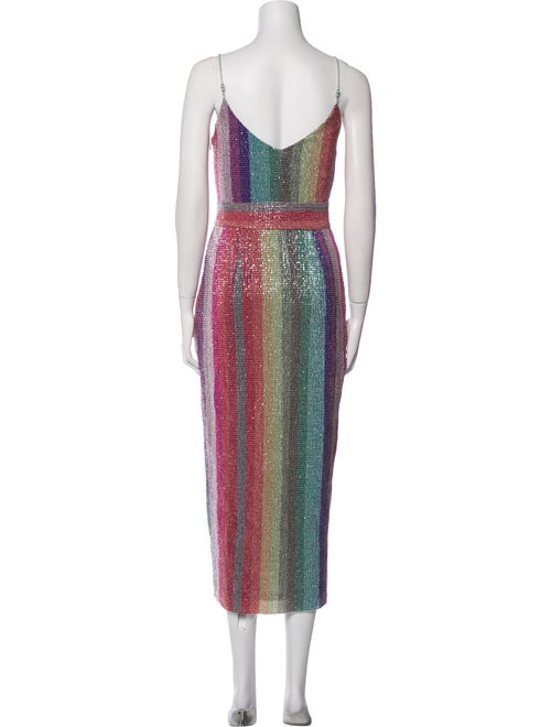 Saylor Striped Midi Length Dress