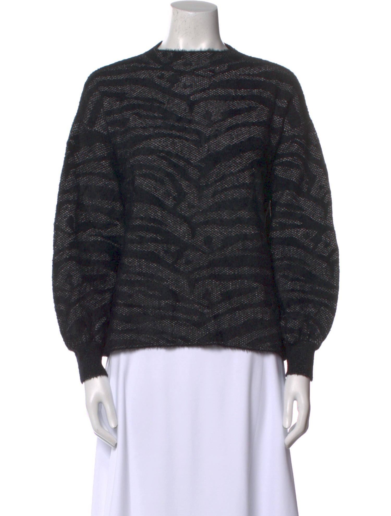 Saylor Striped Mock Neck Sweater