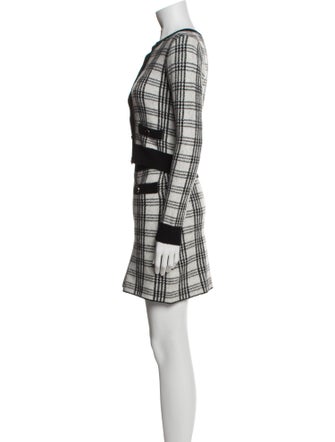 Saylor Nylon Plaid Print Skirt Set