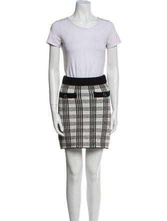 Saylor Nylon Plaid Print Skirt Set