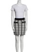 Saylor Nylon Plaid Print Skirt Set