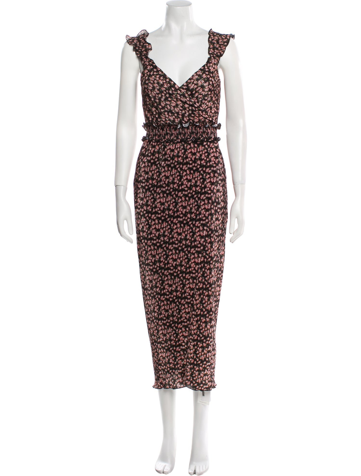 Saylor Floral Print Midi Length Dress