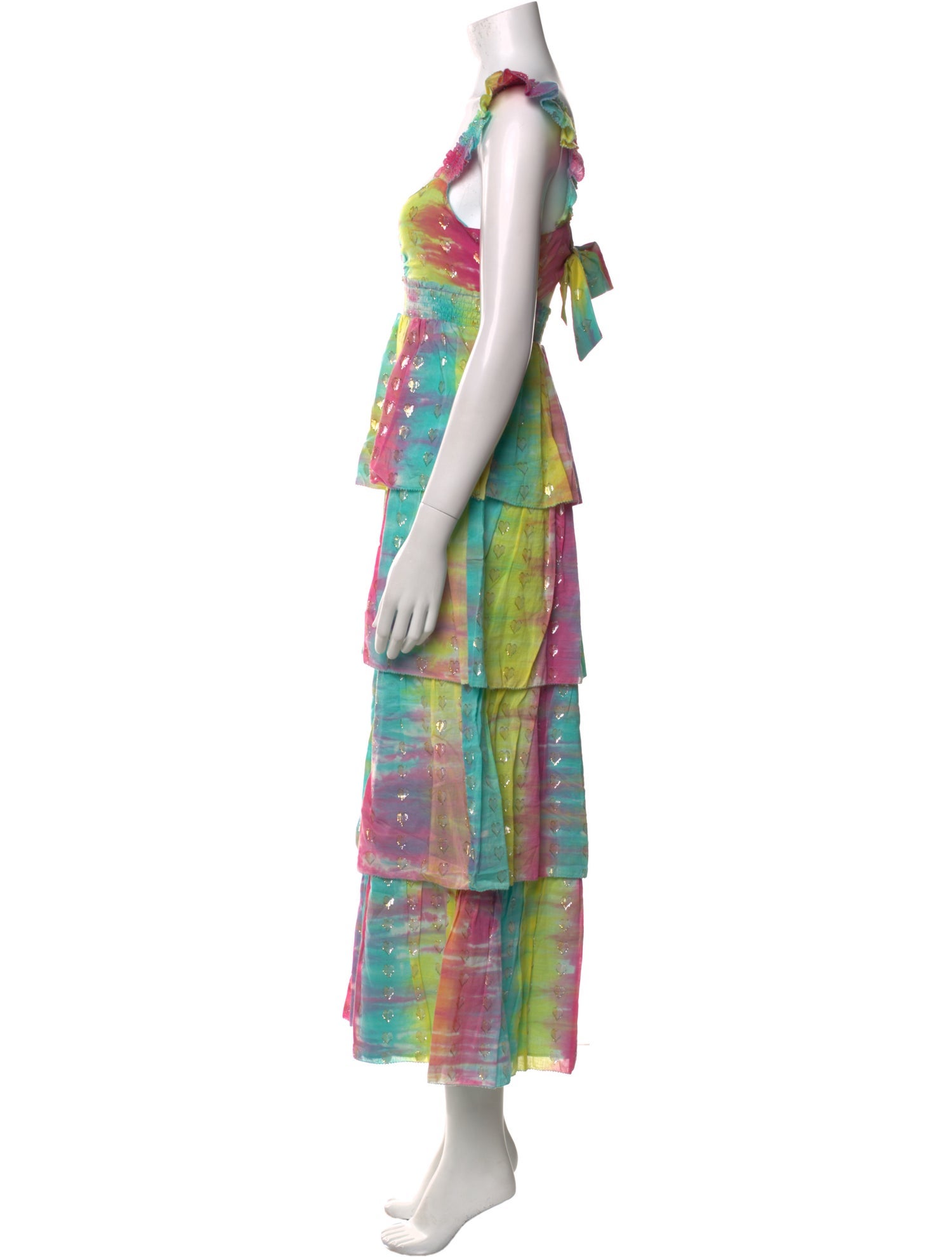 Saylor Printed Long Dress w/ Tags