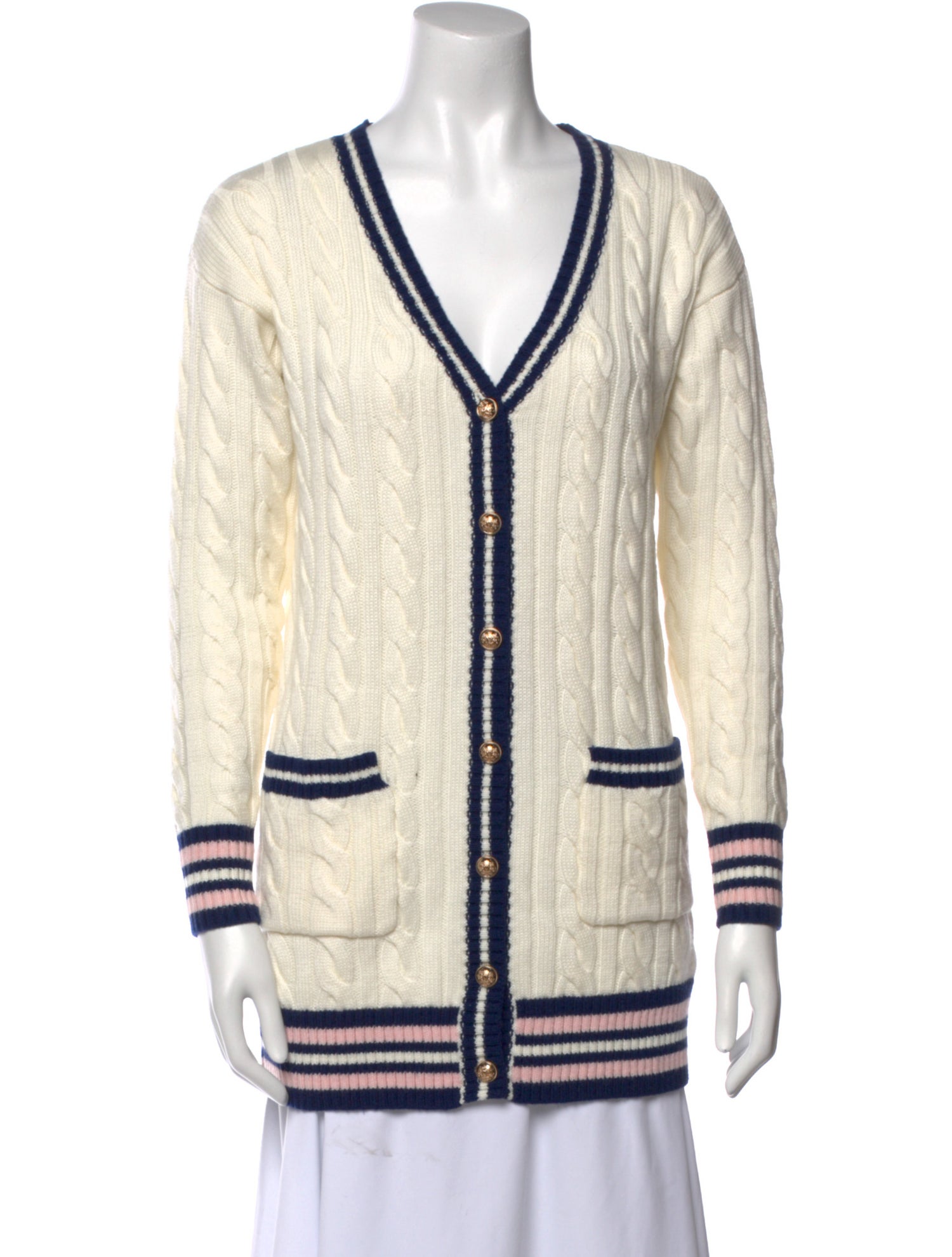 Saylor Striped V-Neck Sweater