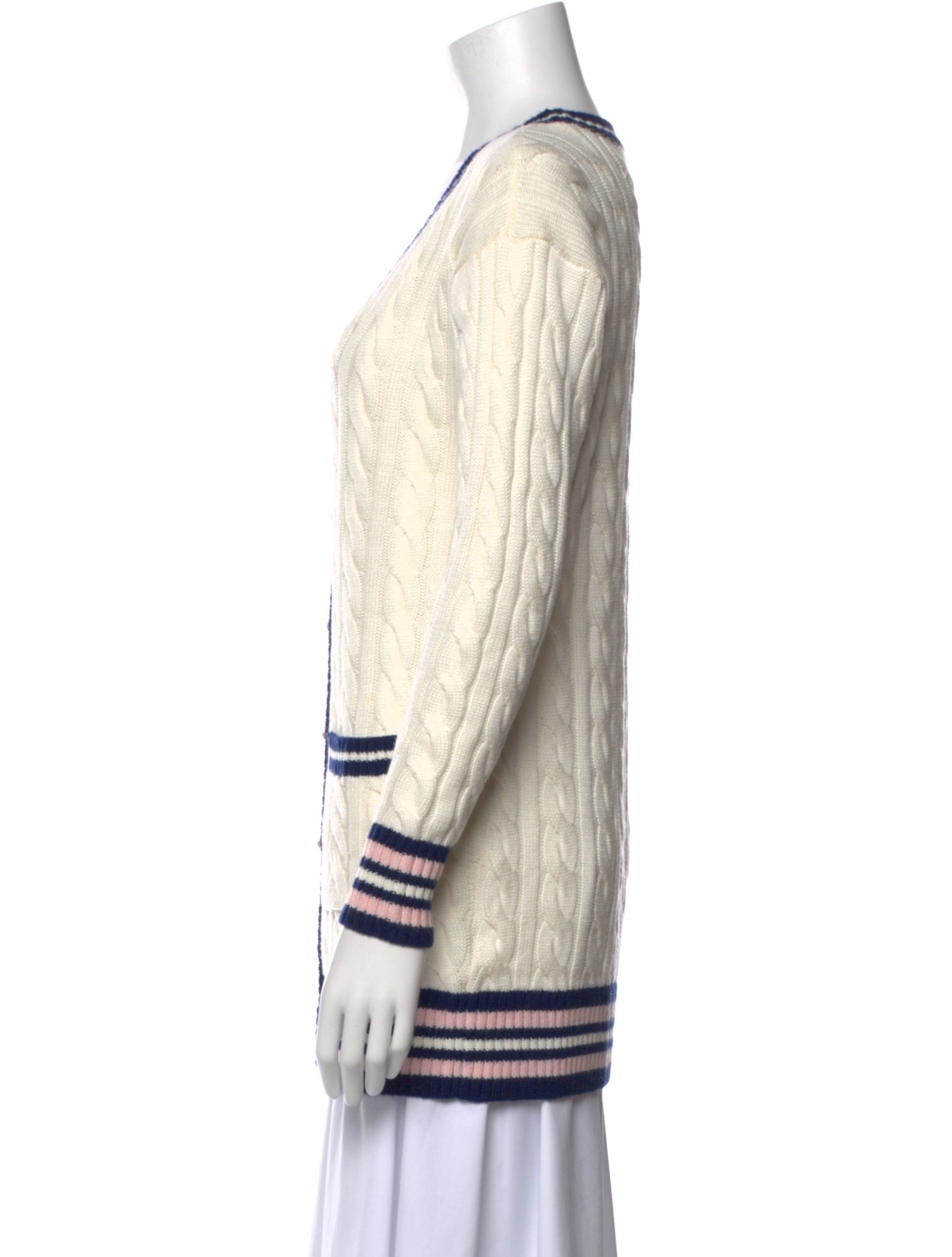 Saylor Striped V-Neck Sweater
