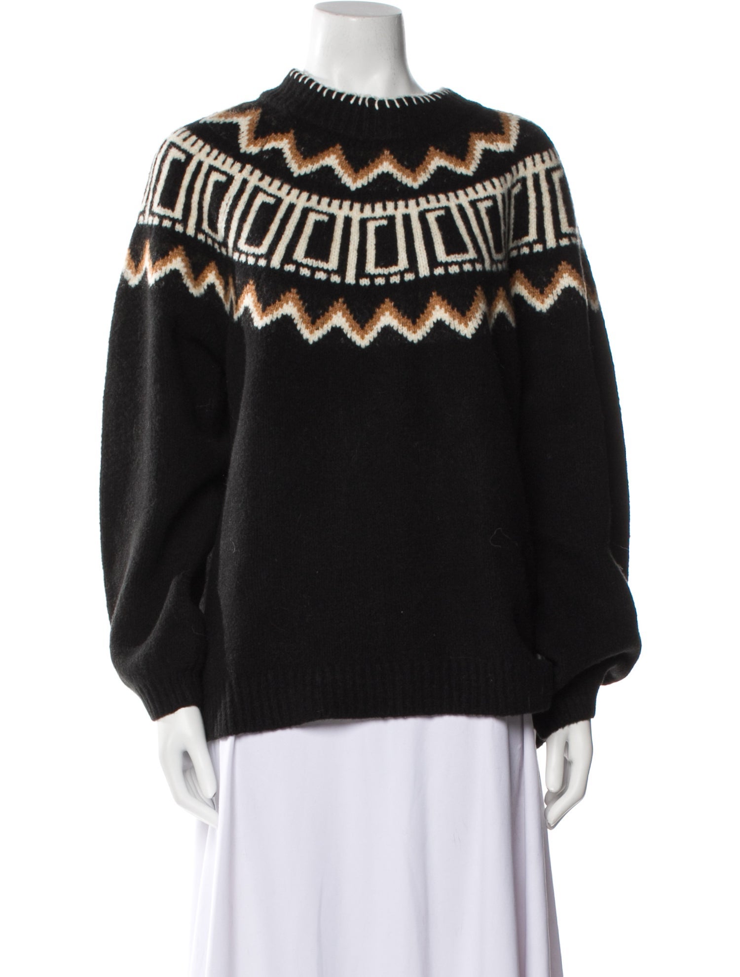 Saylor Printed Scoop Neck Sweater