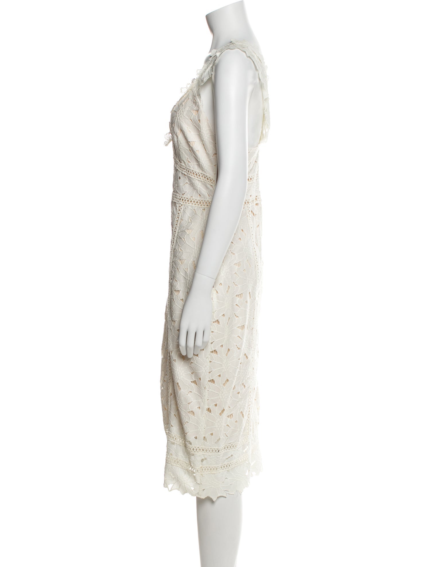 Saylor Lace Pattern Midi Length Dress