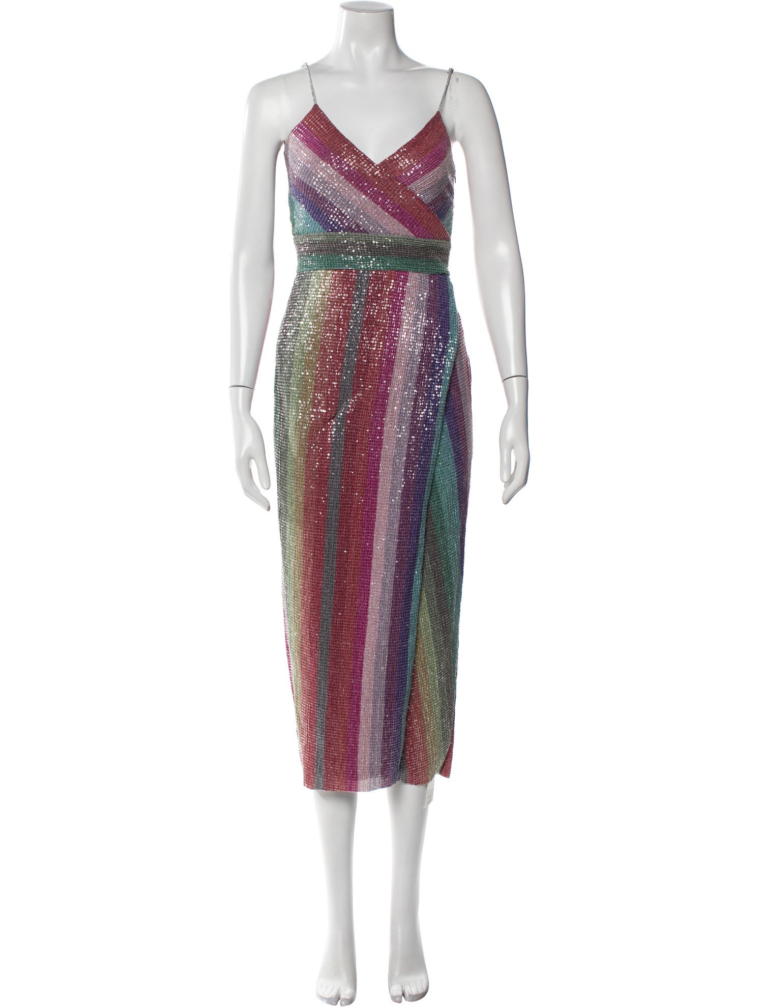 Saylor Striped Midi Length Dress