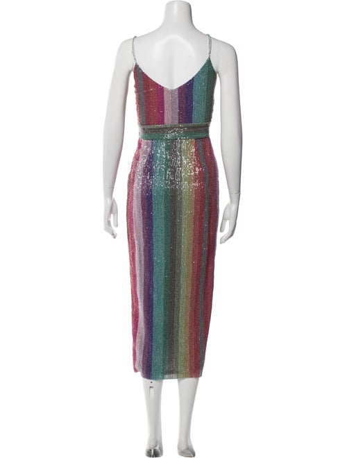 Saylor Striped Midi Length Dress