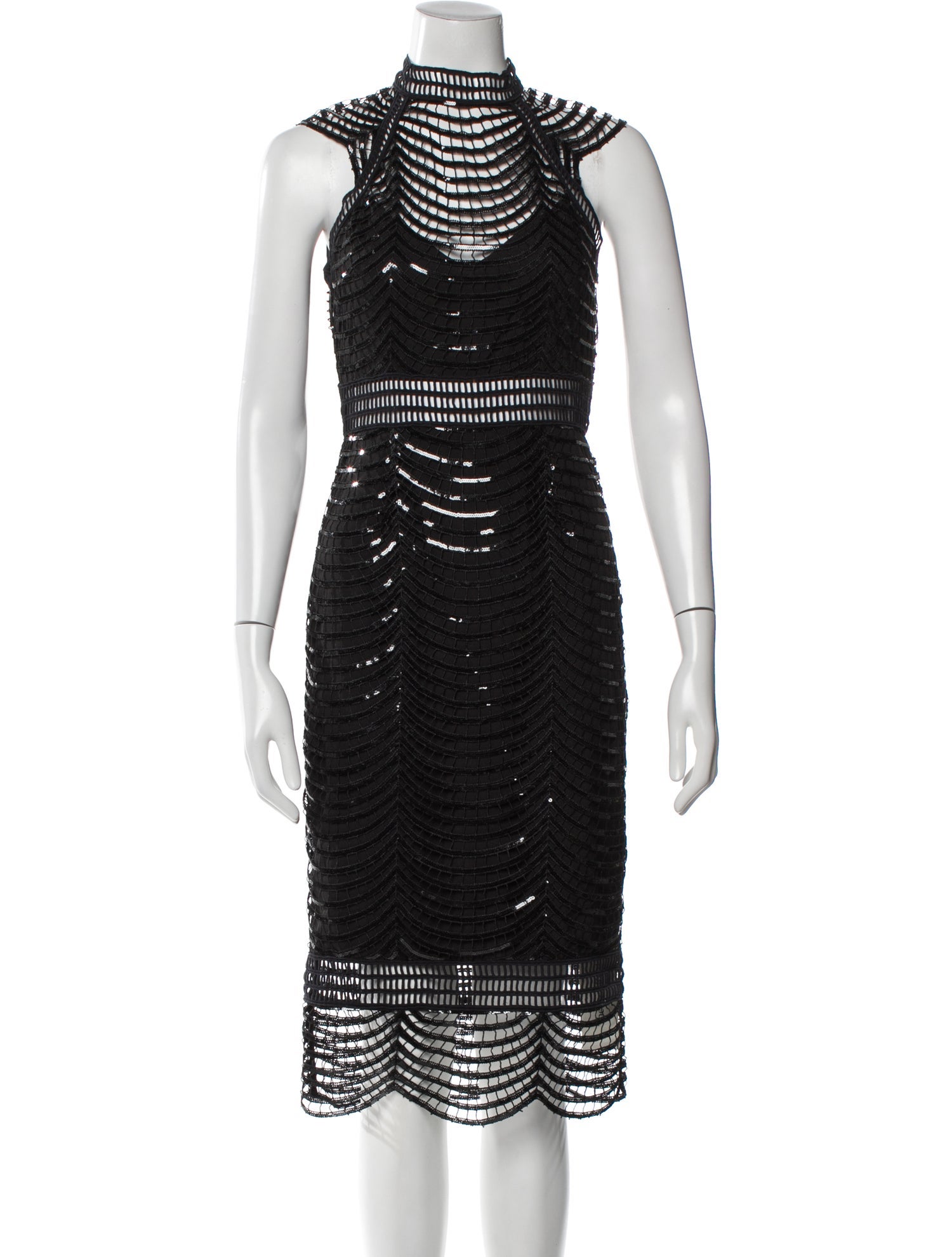 Saylor Mock Neck Midi Length Dress