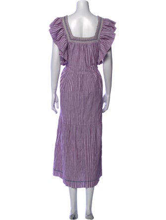 Saylor Striped Midi Length Dress