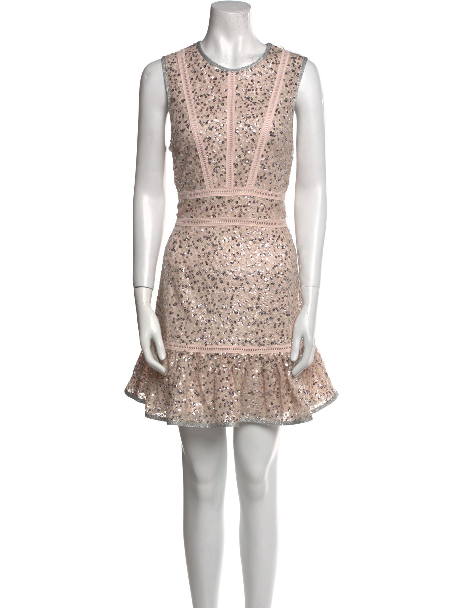 Saylor Lace Pattern Mini Dress
