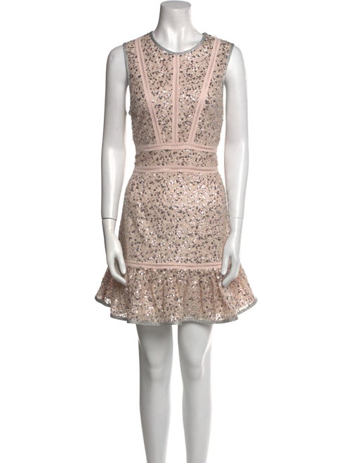 Saylor Lace Pattern Mini Dress