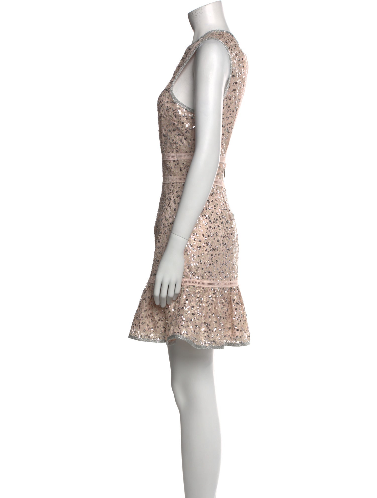 Saylor Lace Pattern Mini Dress