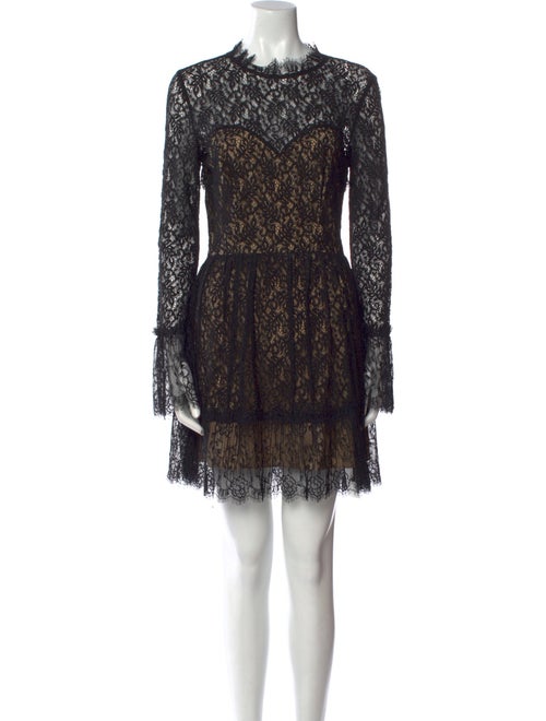Saylor Lace Pattern Mini Dress