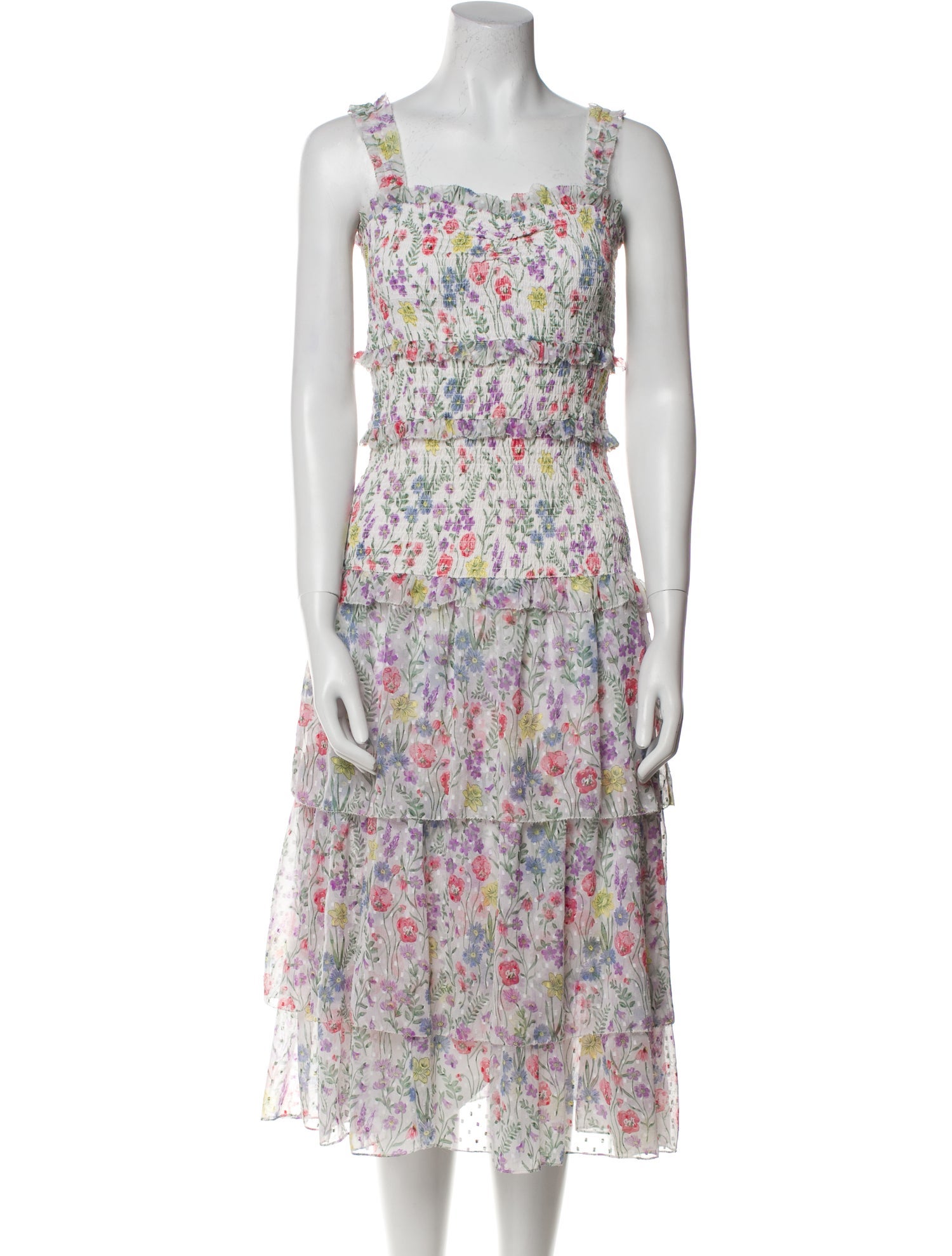 Saylor Floral Print Knee-Length Dress