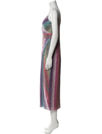 Saylor Striped Midi Length Dress