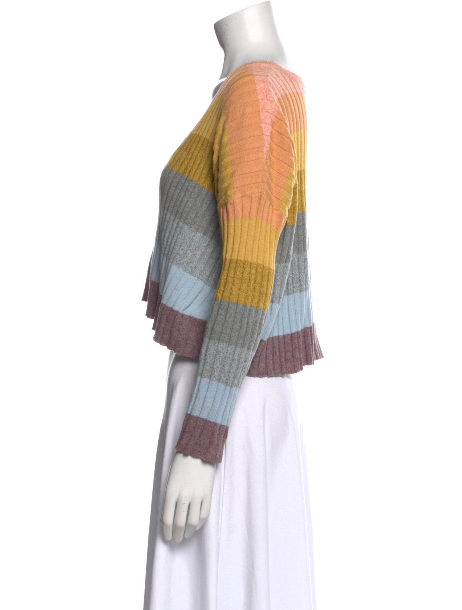 Saylor Striped V-Neck Sweater