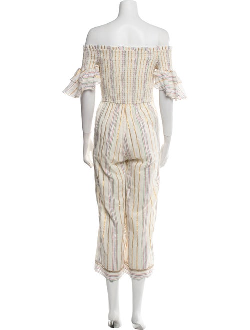 Saylor Striped Off-The-Shoulder Jumpsuit