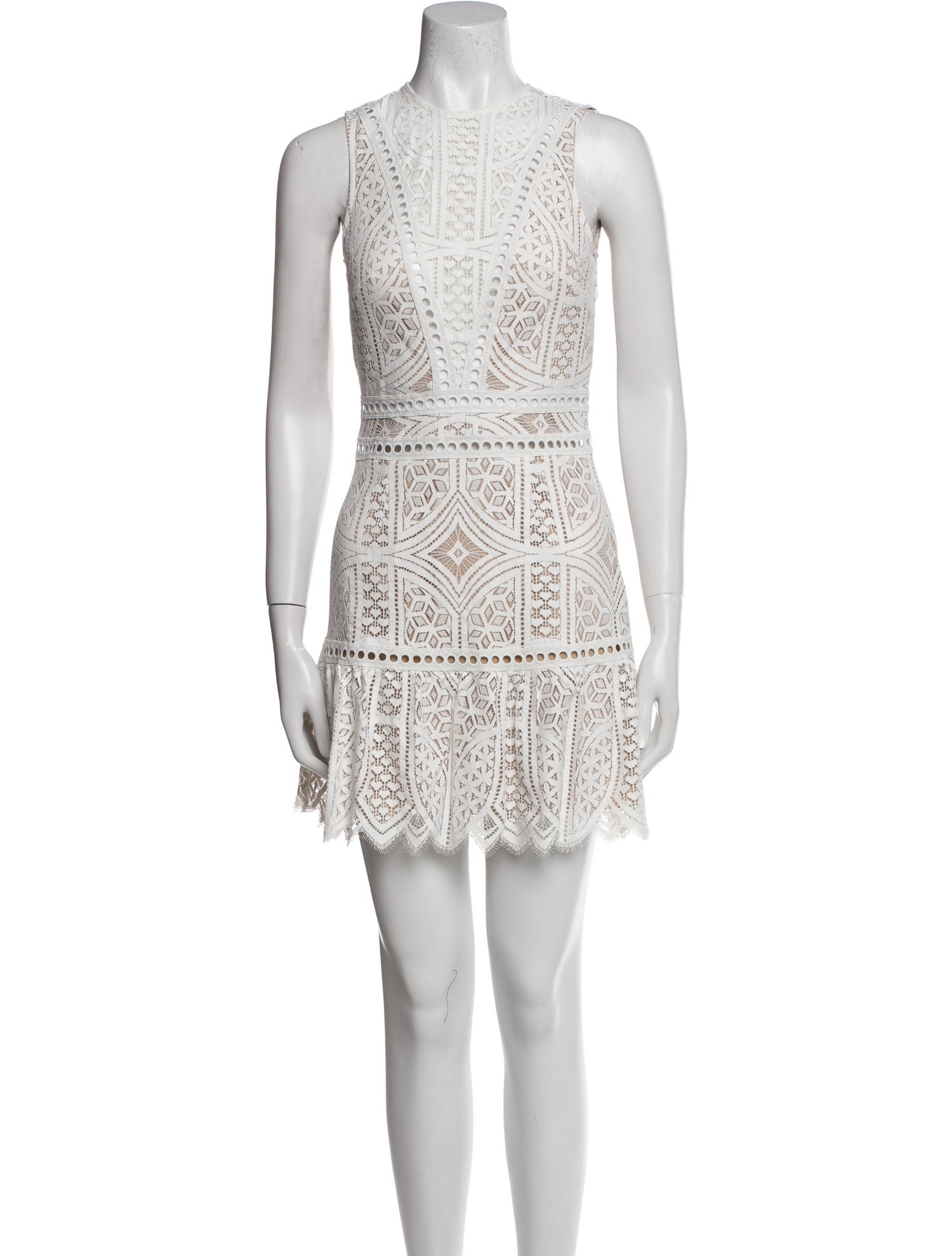 Saylor Lace Pattern Mini Dress