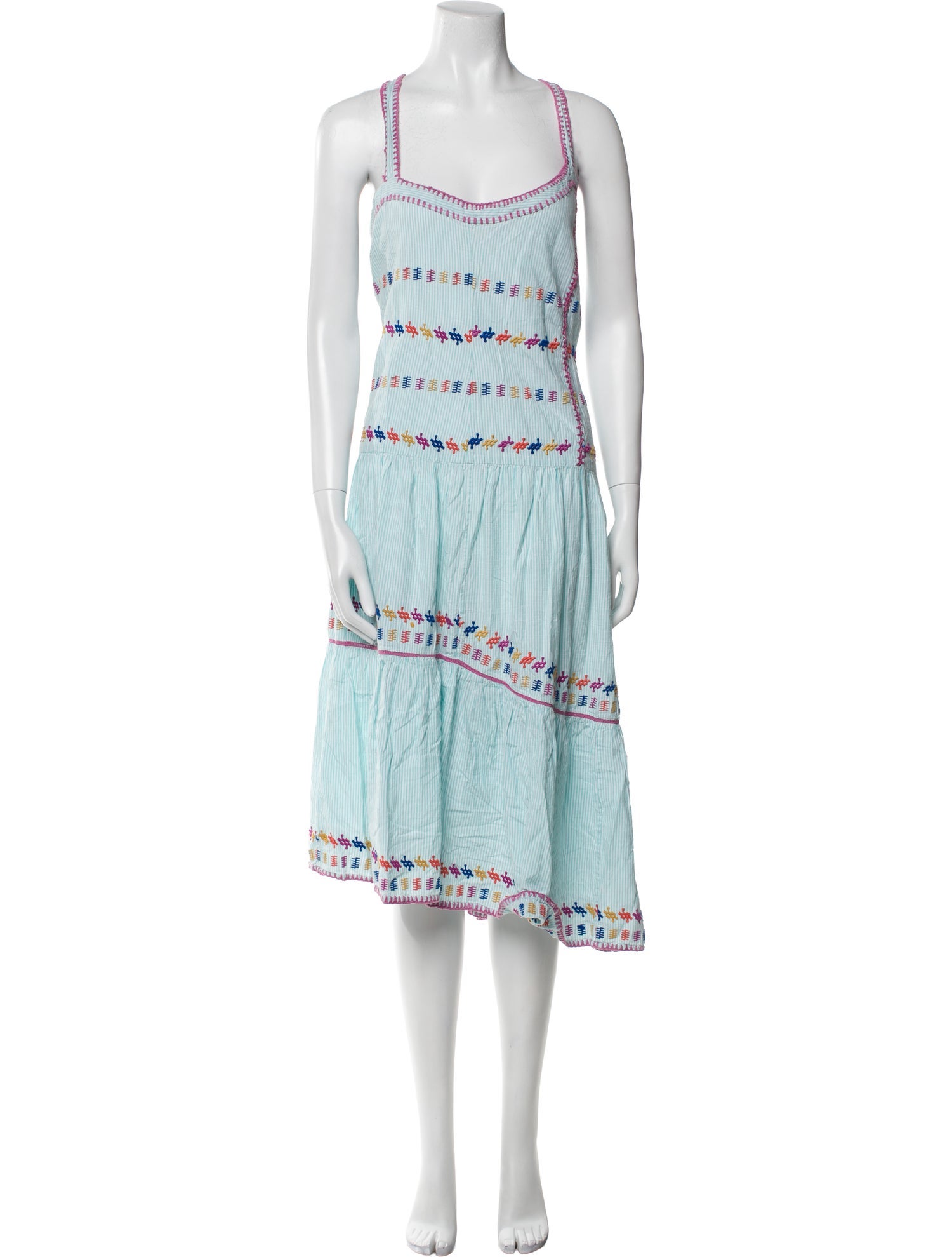 Saylor Striped Knee-Length Dress