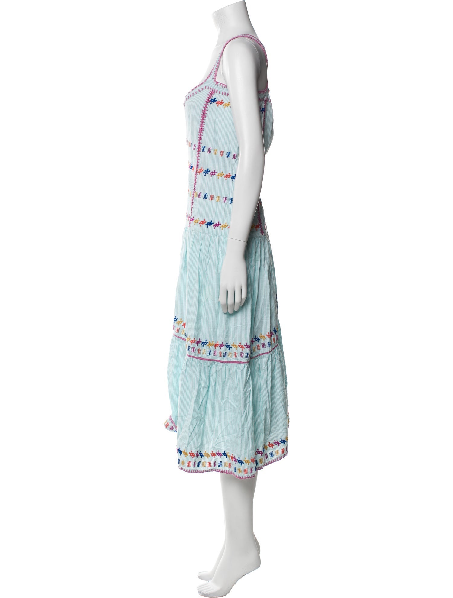 Saylor Striped Knee-Length Dress