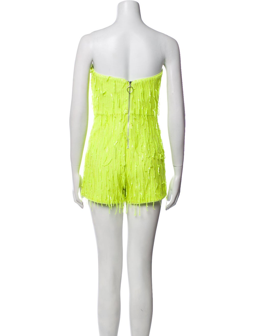 Saylor Romper Yellow Patterned Sequin Embellishme… - image 3
