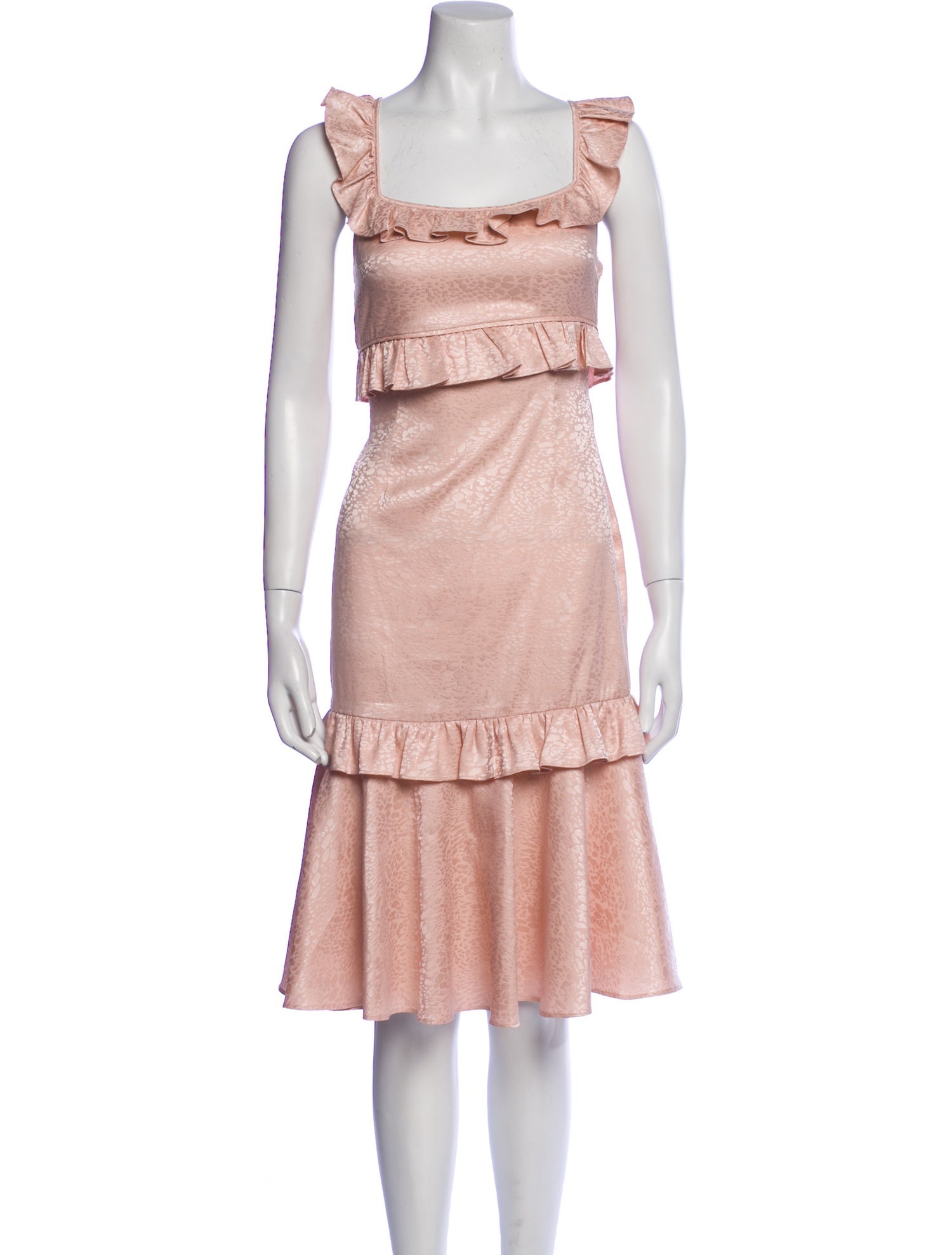 Saylor Square Neckline Knee-Length Dress