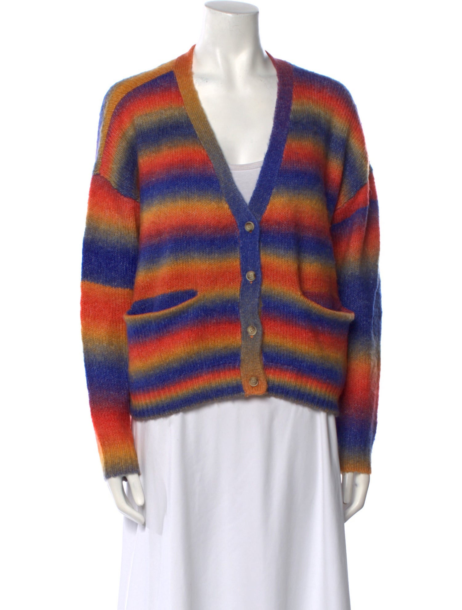Saylor Striped V-Neck Sweater
