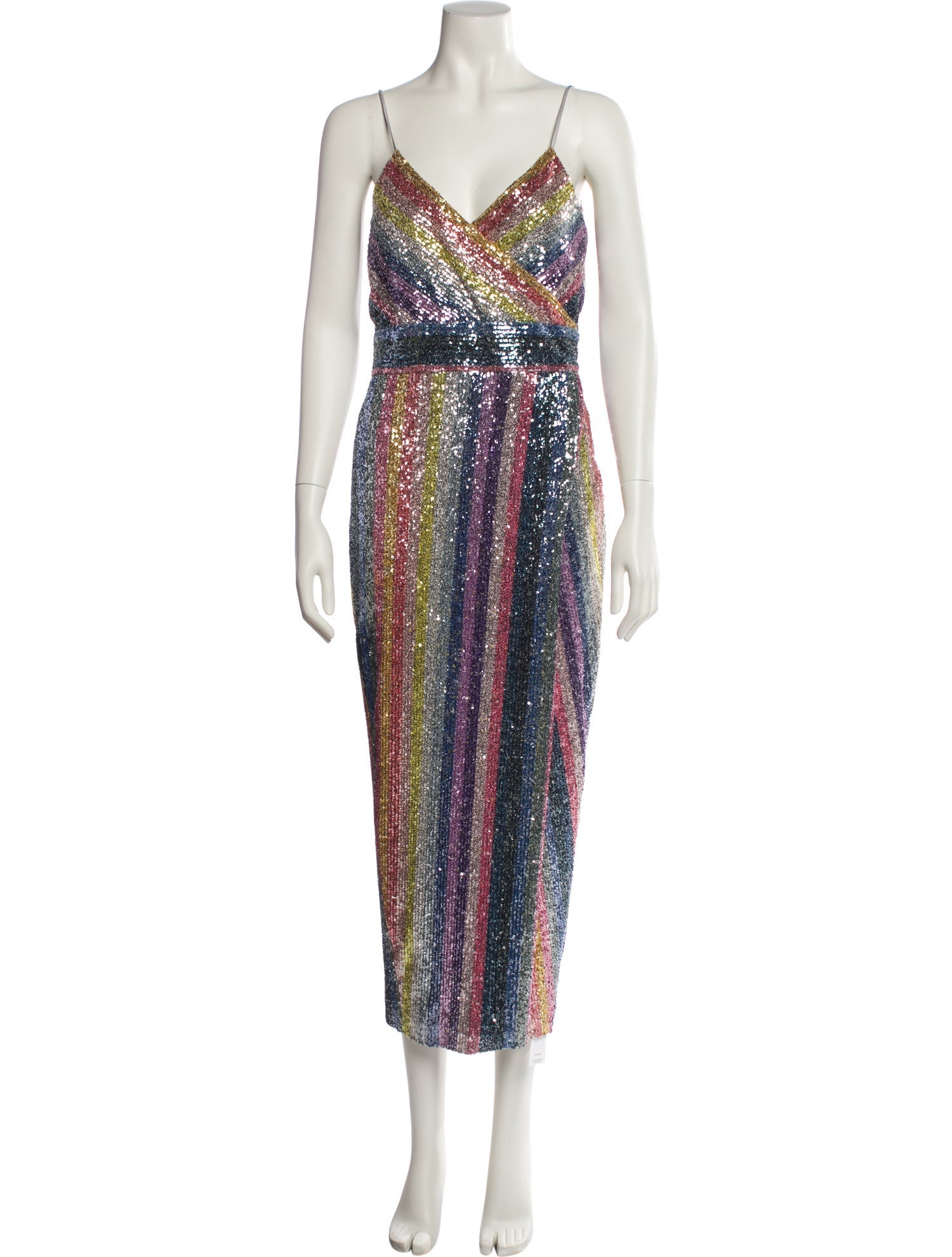 Saylor Striped Midi Length Dress