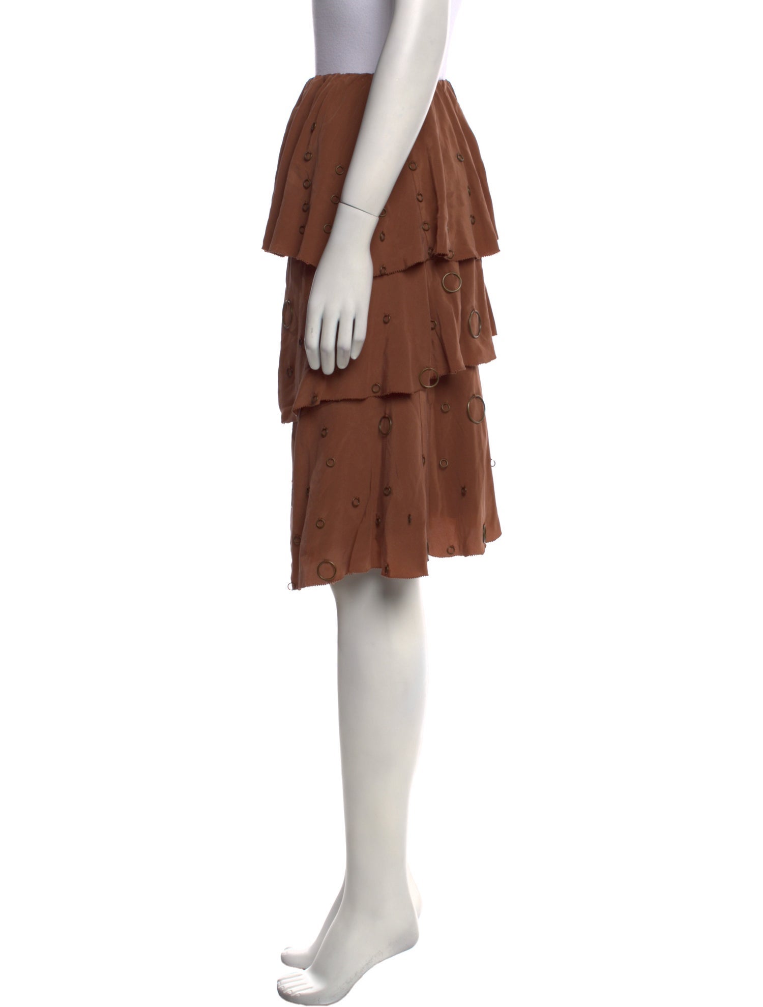 Sheri Bodell Silk Knee-Length Skirt w/ Tags