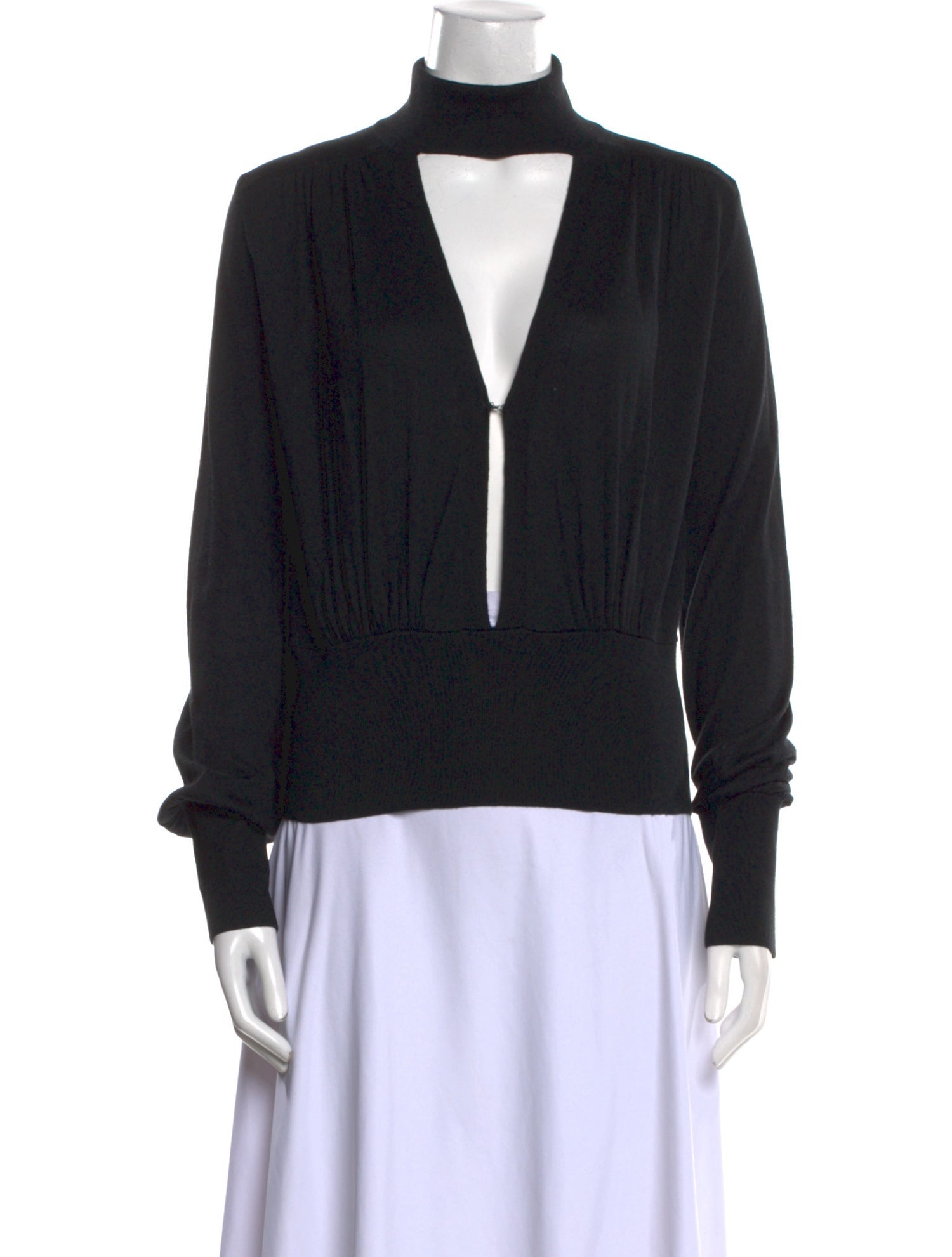 Sheri Bodell Silk Mock Neck Sweatshirt