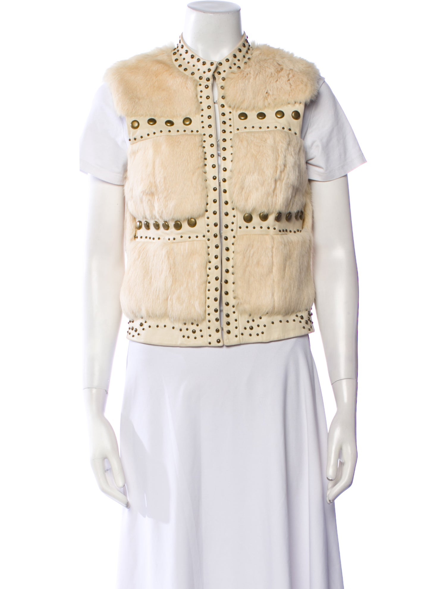 Sheri Bodell Leather Printed Fur Jacket