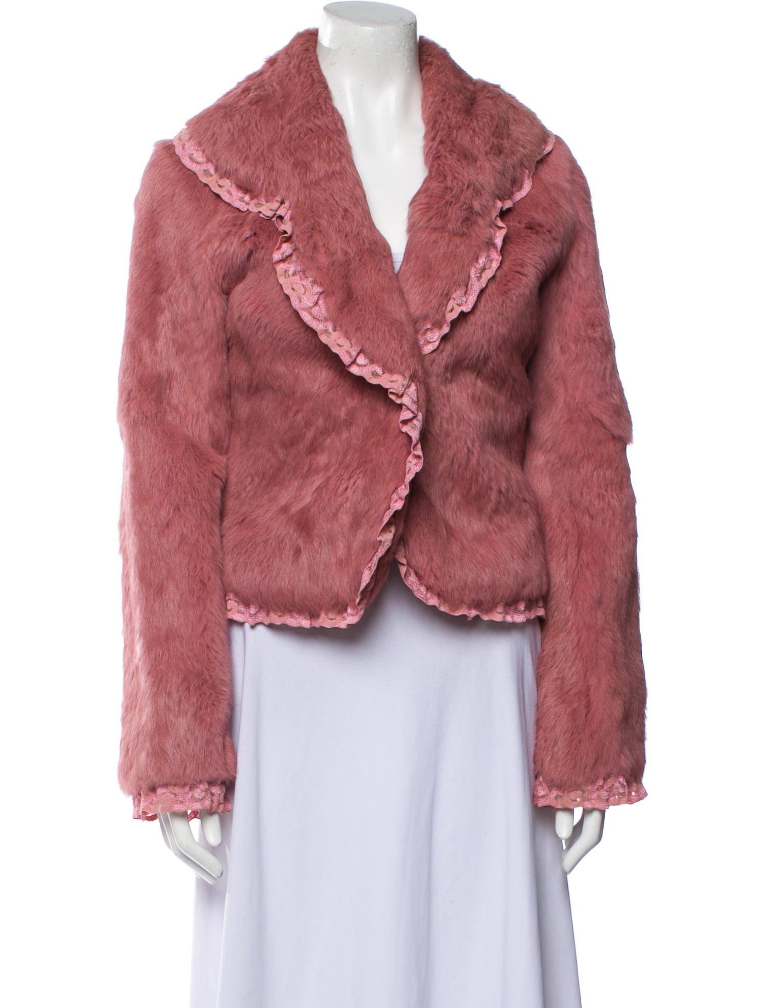 Sheri Bodell Fur Tweed Pattern Fur Jacket