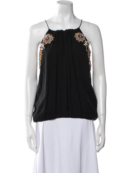 Sheri Bodell Silk Square Neckline Top