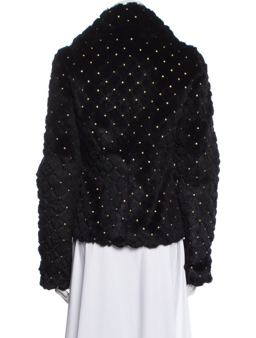 Sheri Bodell Polka Dot Print Fur Jacket