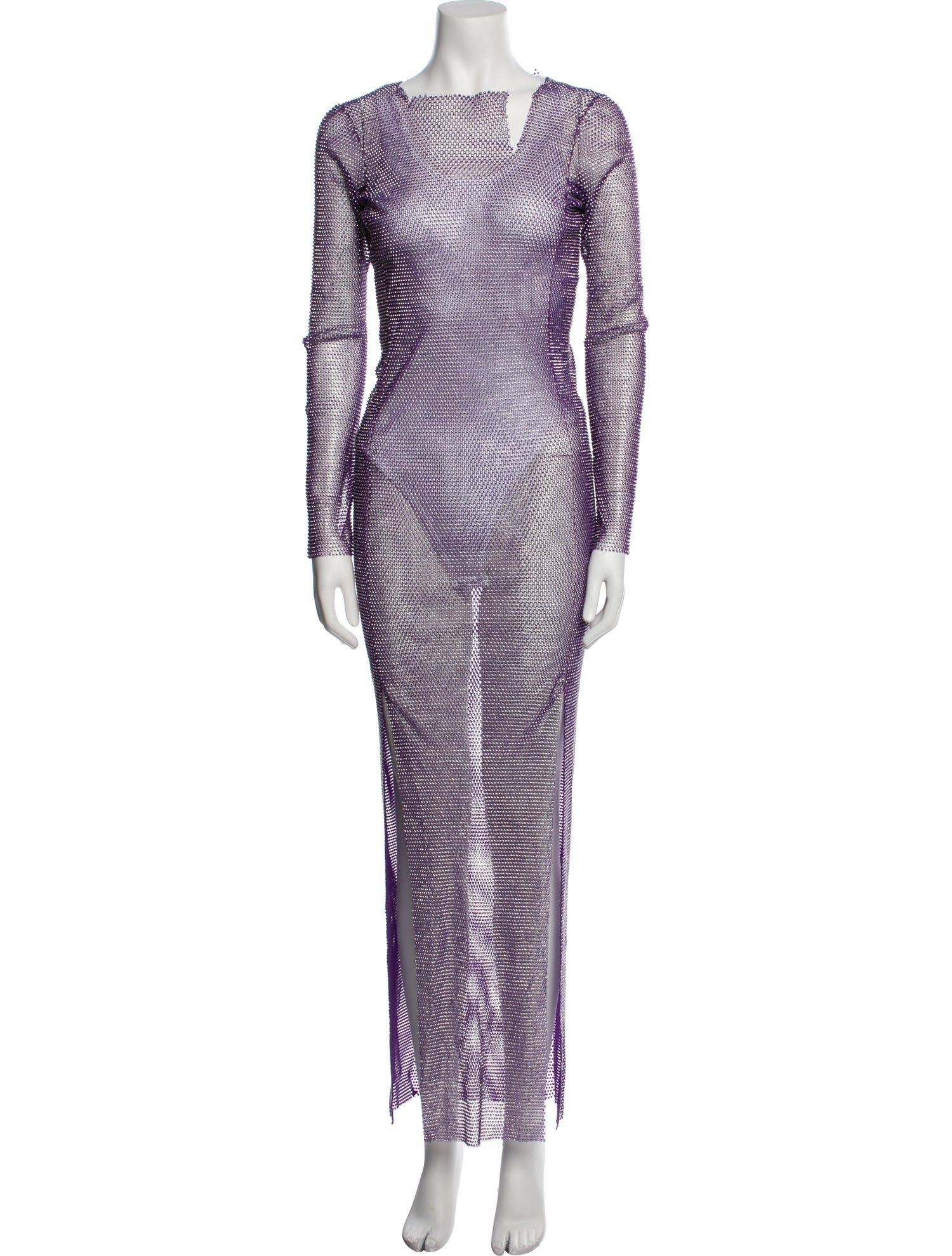 Santa Brands Bateau Neckline Long Dress w/ Tags