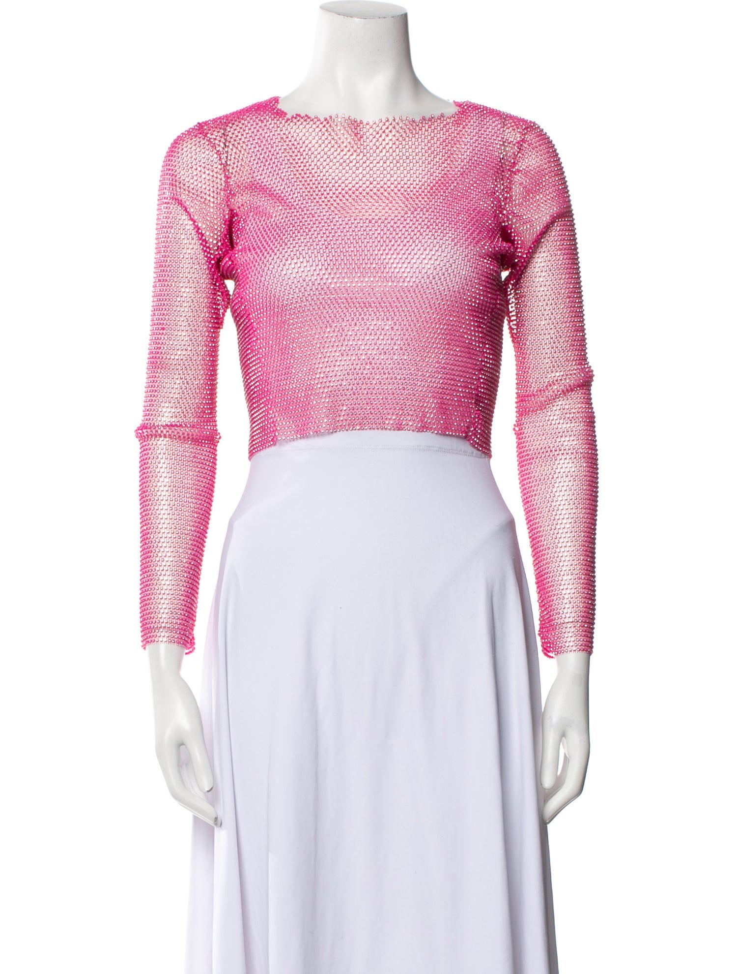 Santa Brands Bateau Neckline Three-Quarter Sleeve Crop Top w/ Tags