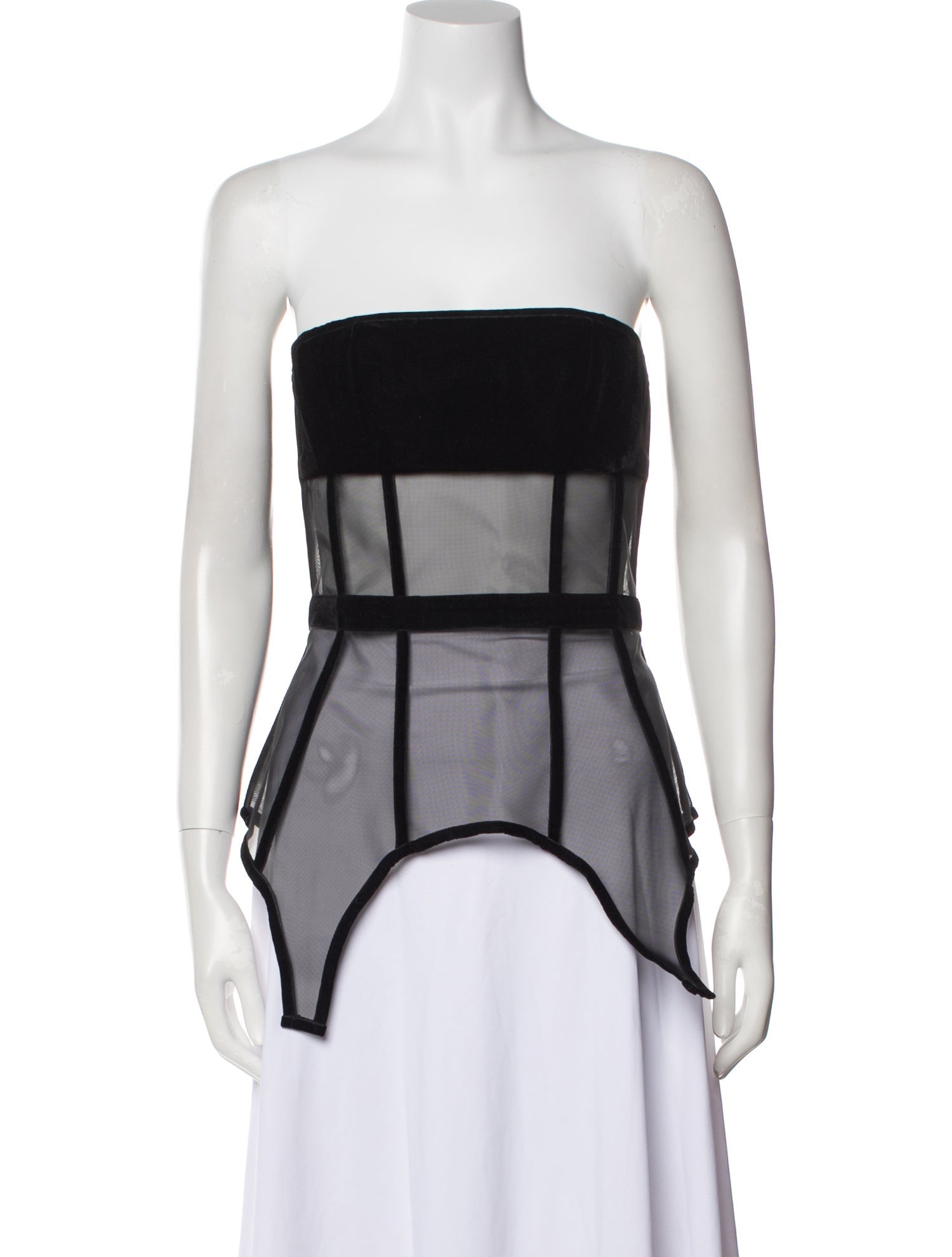 Santa Brands Velvet Strapless Crop Top