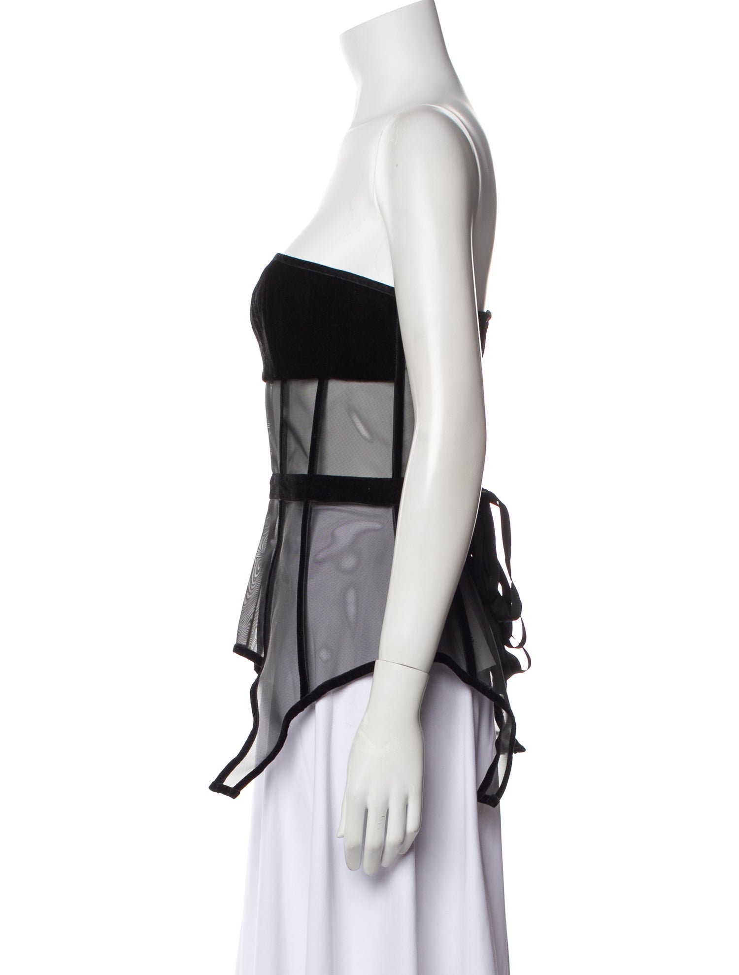 Santa Brands Velvet Strapless Crop Top