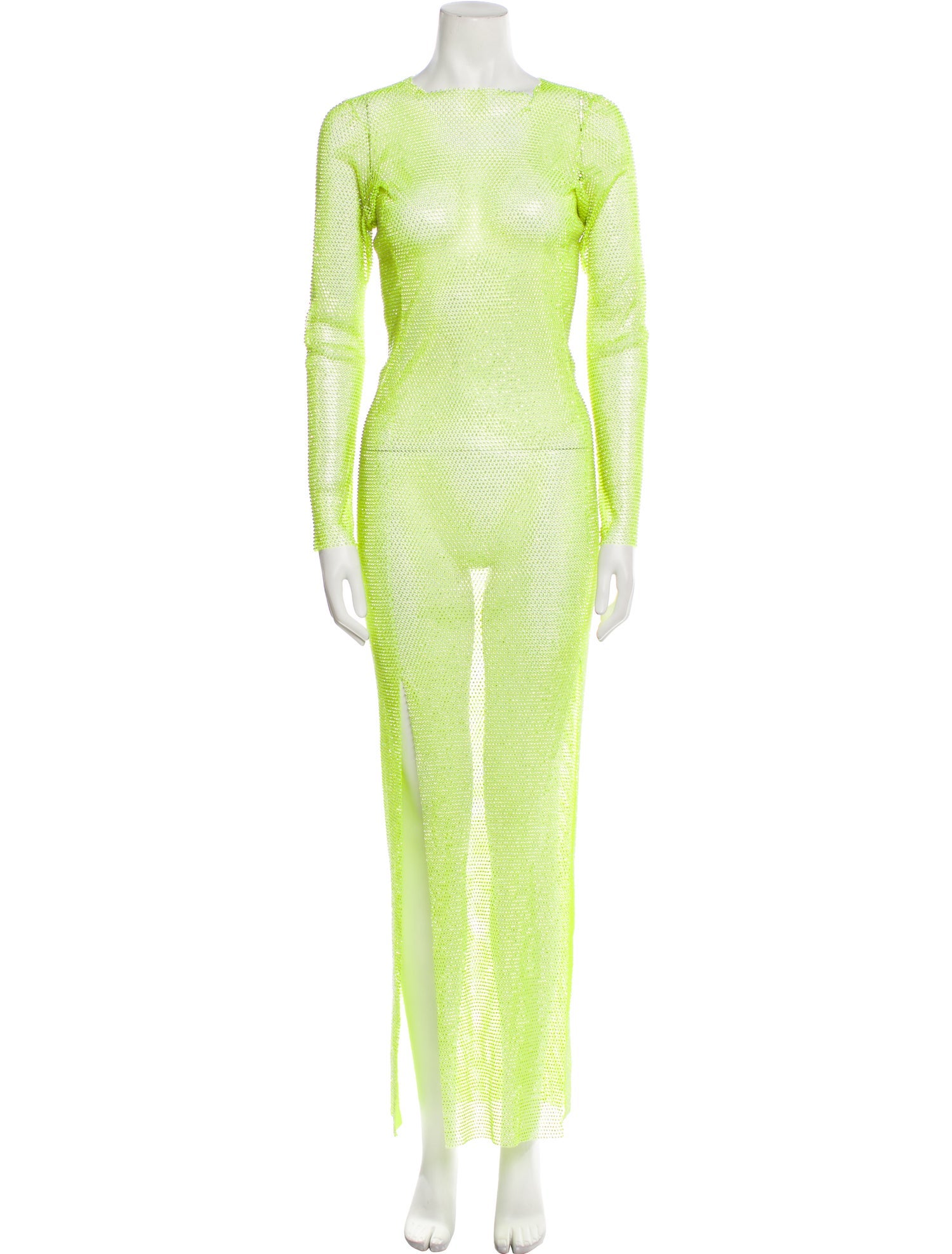 Santa Brands Bateau Neckline Long Dress