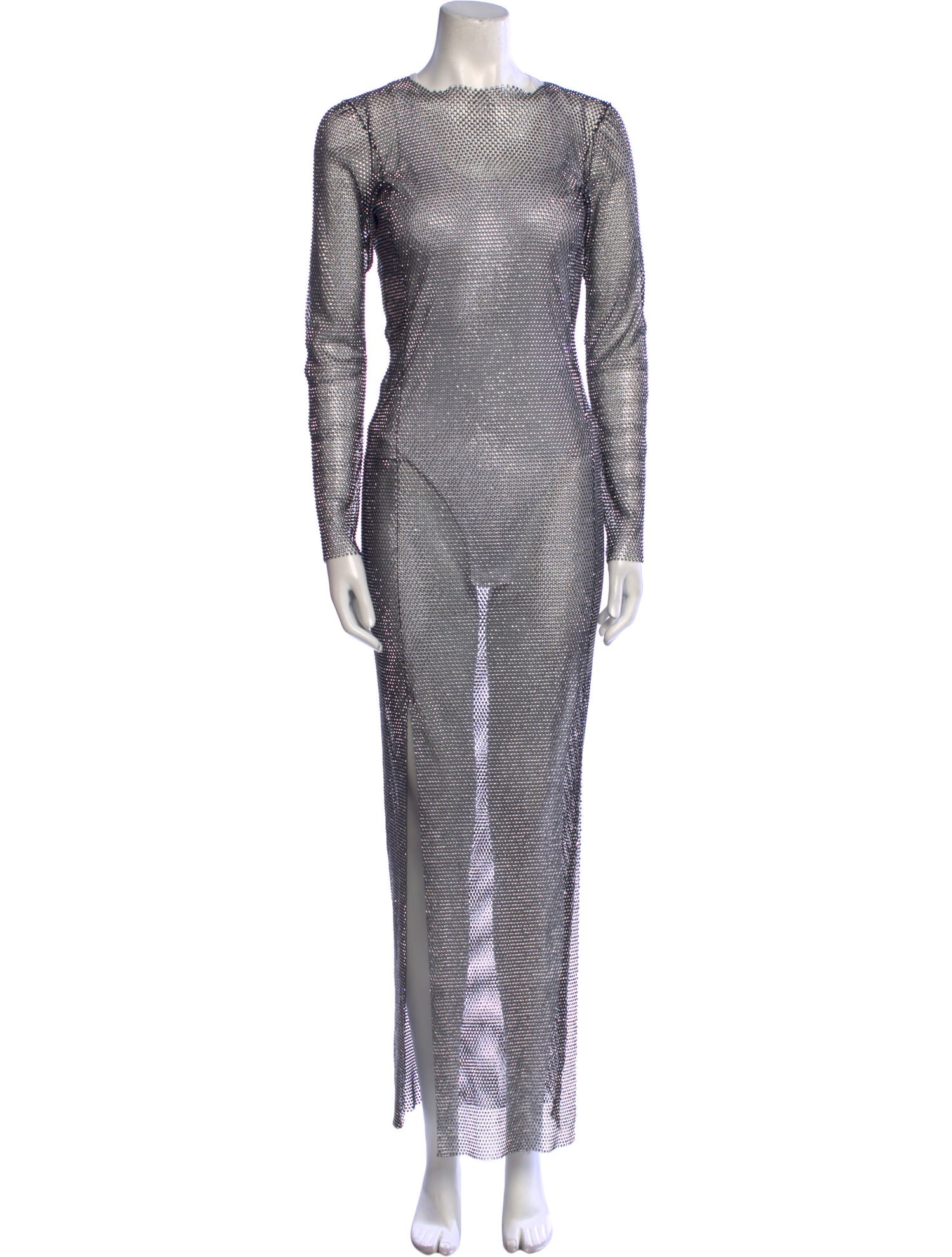 Santa Brands Bateau Neckline Long Dress