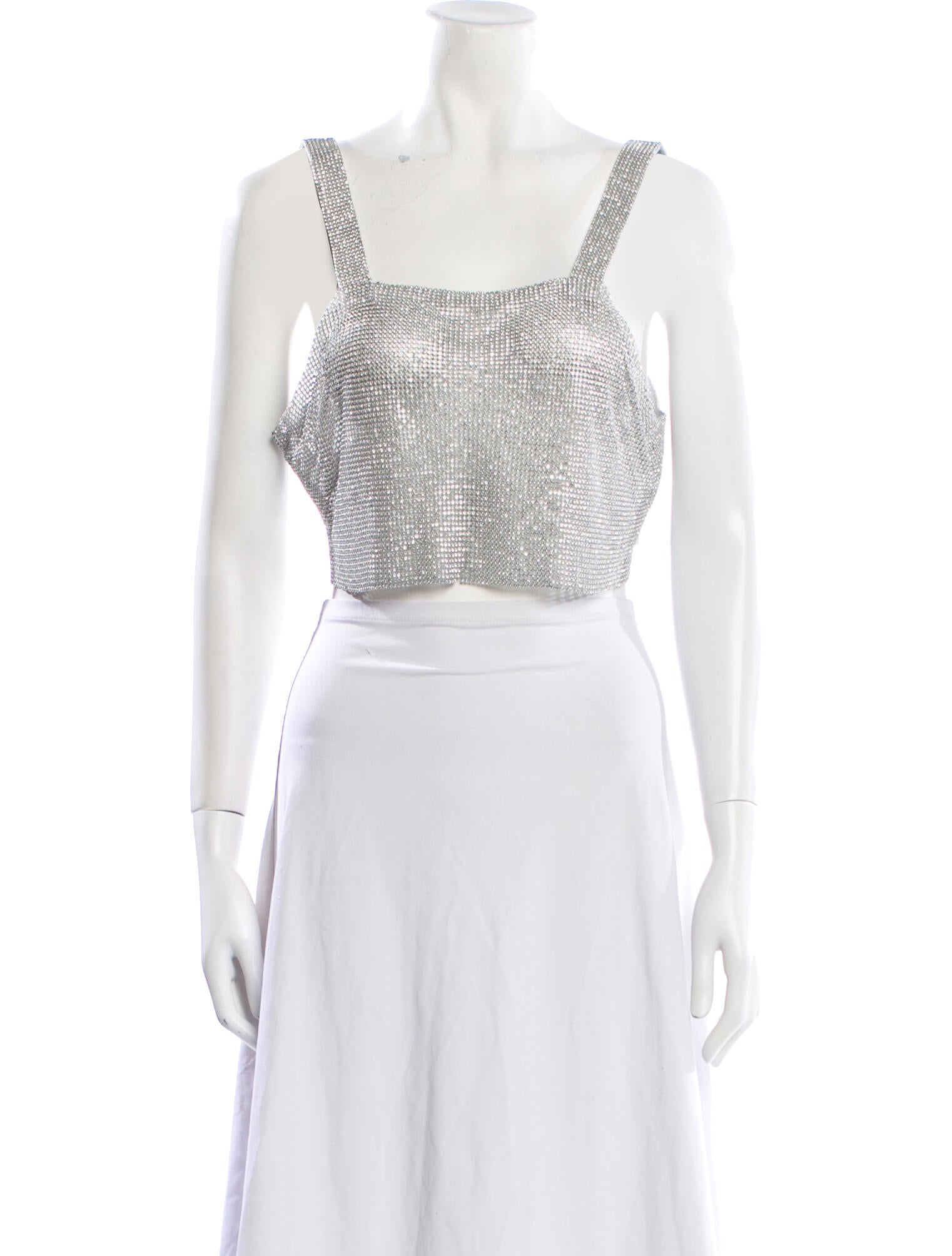 Santa Brands Square Neckline Sleeveless Crop Top